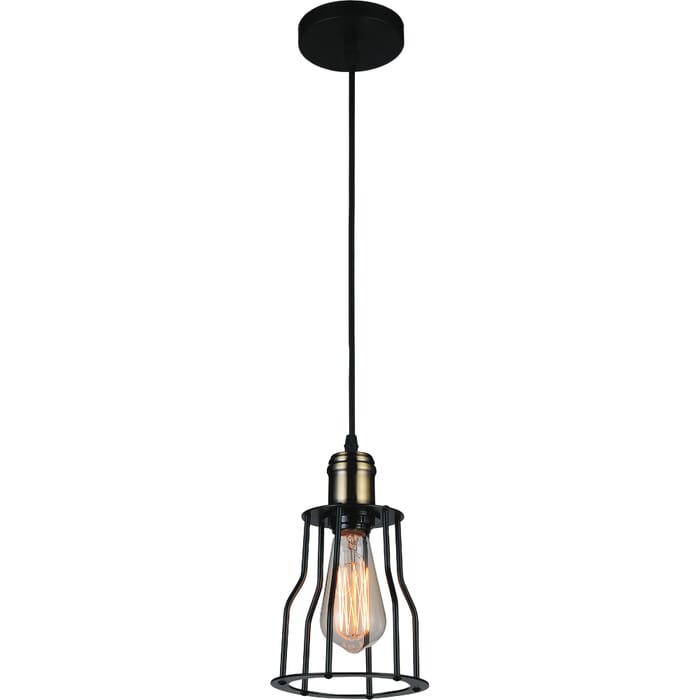 CWI Graham 1 Light Down Mini Pendant With Black Finish CWI Graham 1 Light Down Mini Pendant With Black Finish