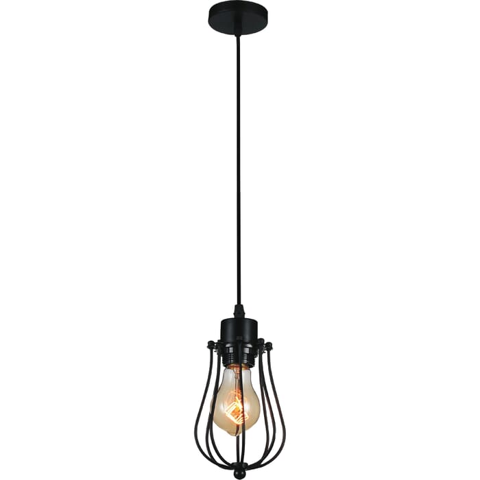 CWI Tomaso 1 Light Down Mini Pendant With Black Finish CWI Tomaso 1 Light Down Mini Pendant With Black Finish