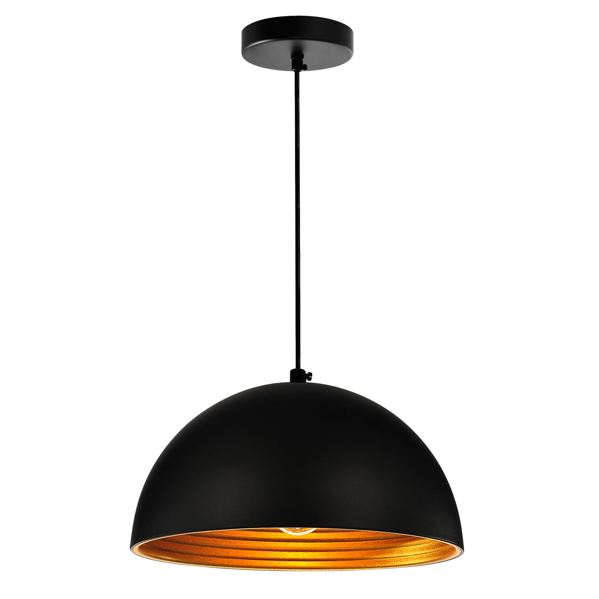 CWI Modest 1 Light Down Mini Pendant With Black Finish