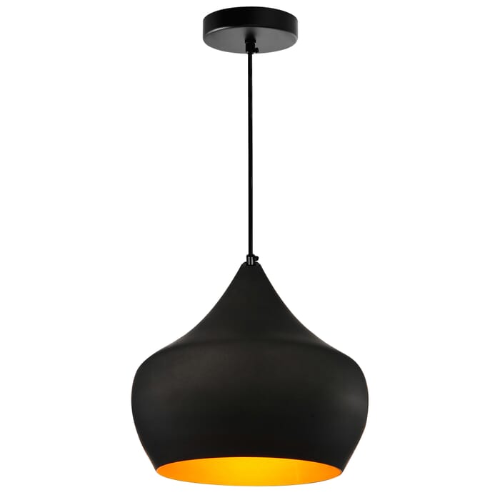 CWI Dynamic 1 Light Down Pendant With Black Finish CWI Dynamic 1 Light Down Pendant With Black Finish