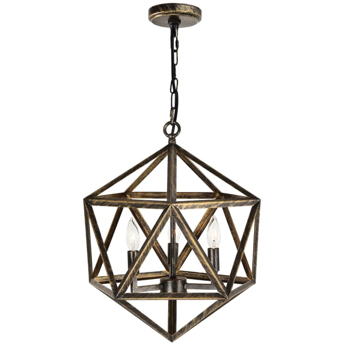 CWI Amazon 3 Light Up Pendant With Antique forged copper Finish CWI Amazon 3 Light Up Pendant With Antique forged copper Finish
