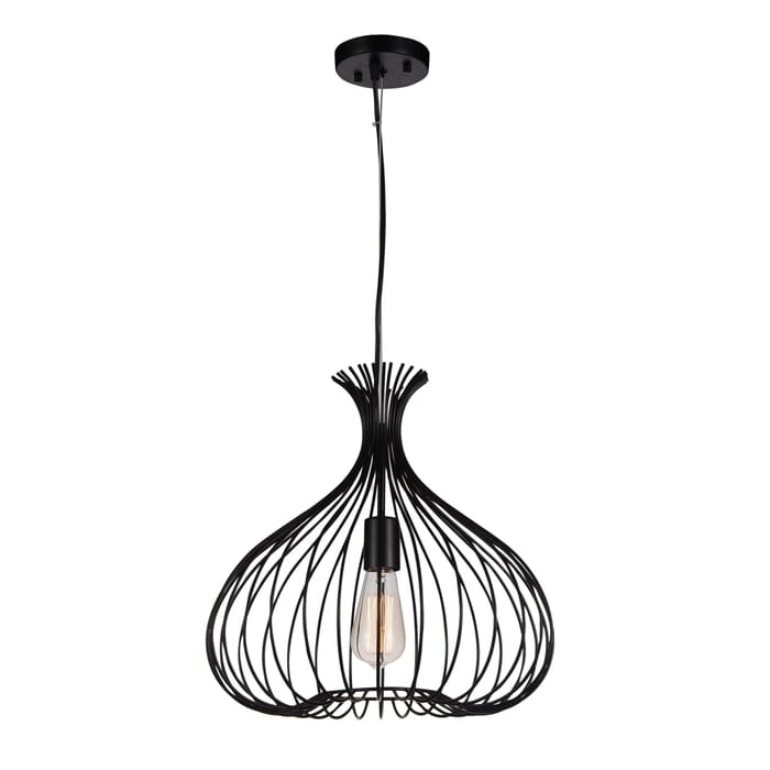 CWI Darleen 1 Light Down Pendant With Black Finish CWI Darleen 1 Light Down Pendant With Black Finish