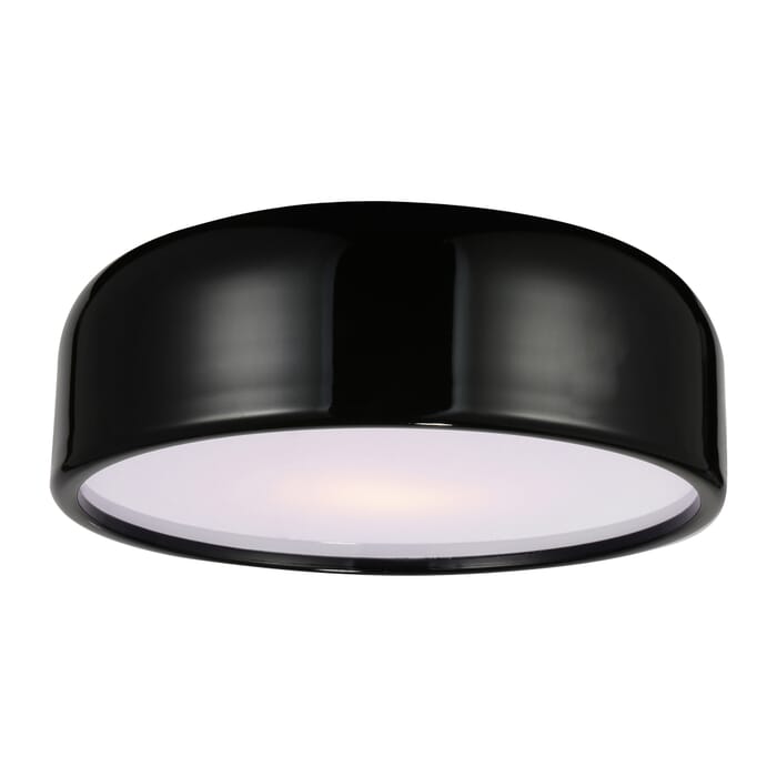 CWI Campton 3 Light Drum Shade Flush Mount With Black Finish CWI Campton 3 Light Drum Shade Flush Mount With Black Finish