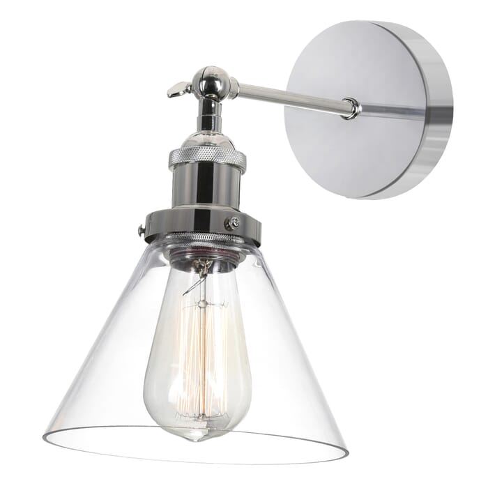 CWI Eustis 1 Light Wall Sconce With Polished Nickel Finish CWI Eustis 1 Light Wall Sconce With Polished Nickel Finish