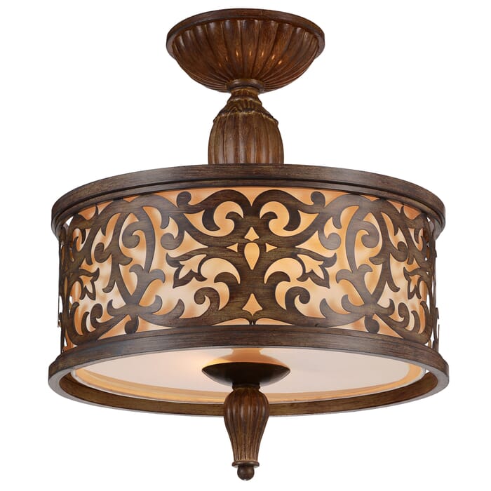 CWI Nicole 3 Light Drum Shade Flush Mount With Brushed Chocolate Finish CWI Nicole 3 Light Drum Shade Flush Mount With Brushed Chocolate Finish