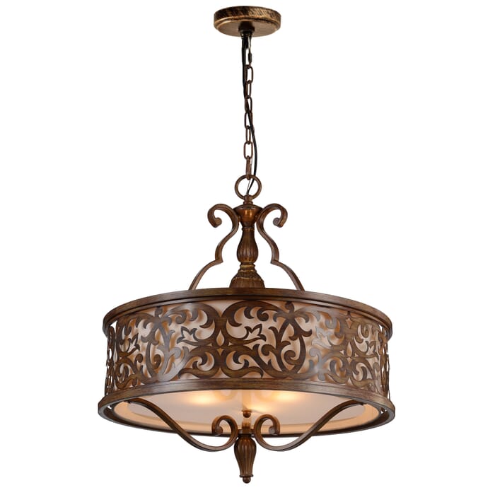 CWI Nicole 5 Light Drum Shade Chandelier With Brushed Chocolate Finish CWI Nicole 5 Light Drum Shade Chandelier With Brushed Chocolate Finish