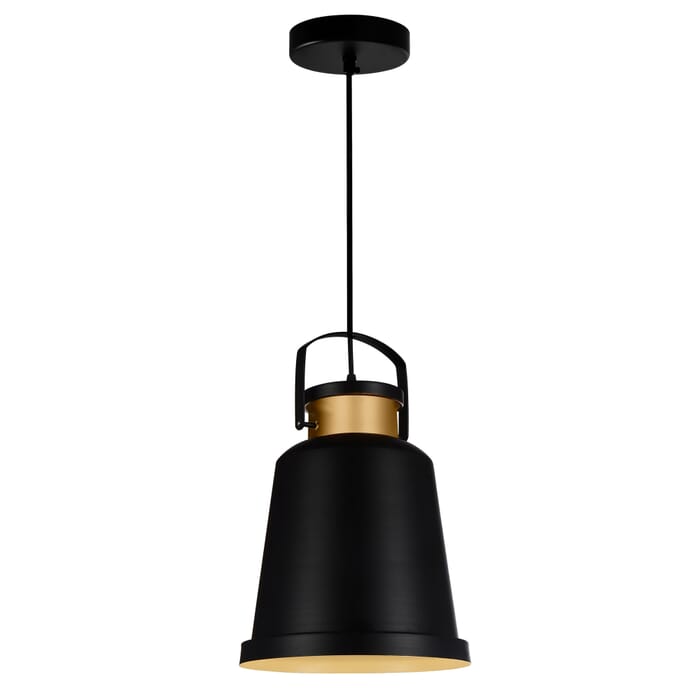 CWI Elisa 1 Light Down Pendant With Black Finish CWI Elisa 1 Light Down Pendant With Black Finish