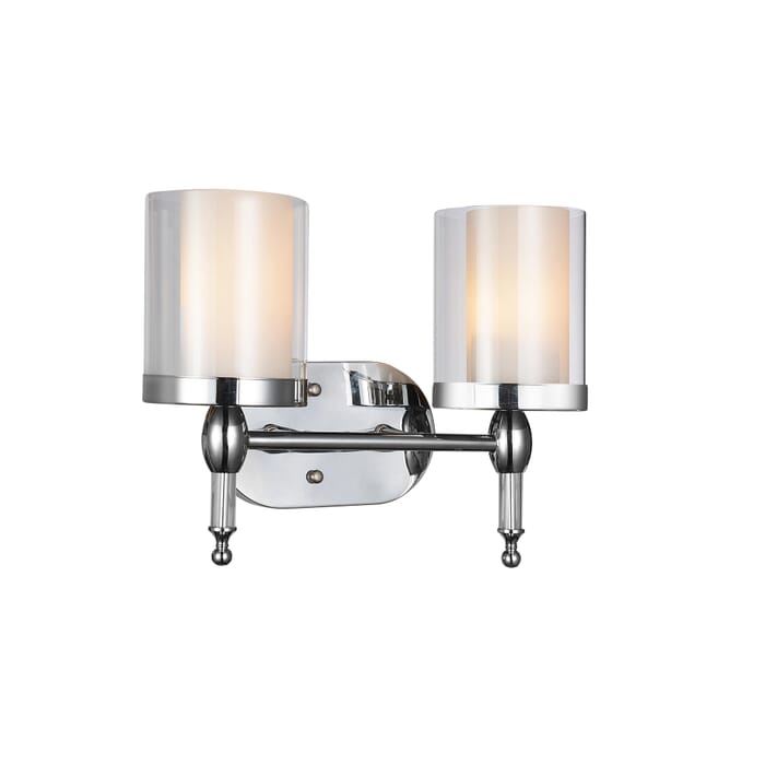 CWI Maybelle 2 Light Vanity Light With Chrome Finish CWI Maybelle 2 Light Vanity Light With Chrome Finish