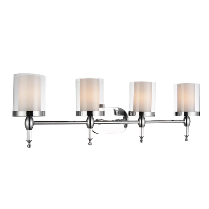 CWI Maybelle 4 Light Vanity Light With Chrome Finish CWI Maybelle 4 Light Vanity Light With Chrome Finish