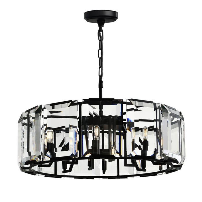 CWI Jacquet 12 Light Chandelier With Black Finish CWI Jacquet 12 Light Chandelier With Black Finish