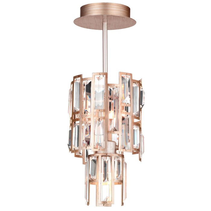 CWI Quida 3 Light Down Chandelier With Champagne Finish CWI Quida 3 Light Down Chandelier With Champagne Finish