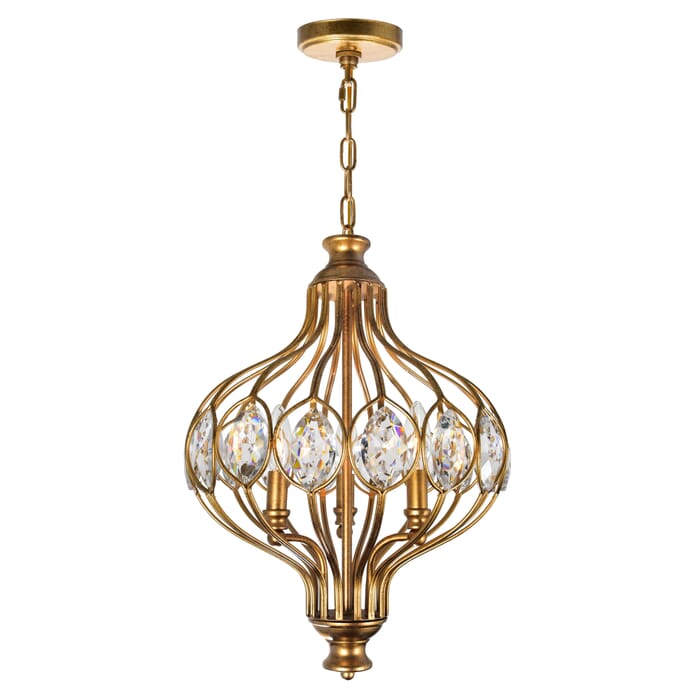 CWI Altair 3 Light Chandelier With Antique Bronze Finish CWI Altair 3 Light Chandelier With Antique Bronze Finish