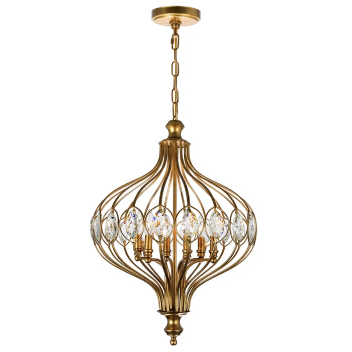CWI Altair 6 Light Chandelier With Antique Bronze Finish CWI Altair 6 Light Chandelier With Antique Bronze Finish