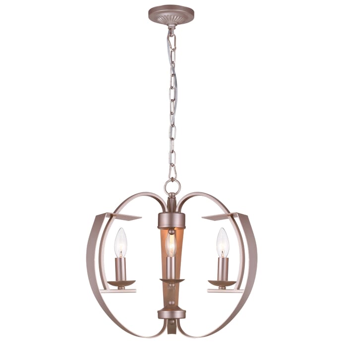 CWI Verbena 3 Light Chandelier With Pewter Finish CWI Verbena 3 Light Chandelier With Pewter Finish