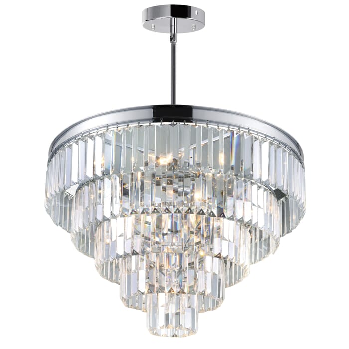 CWI Weiss 12 Light Down Chandelier With Chrome Finish CWI Weiss 12 Light Down Chandelier With Chrome Finish