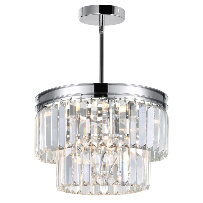 CWI Weiss 5 Light Down Mini Chandelier With Chrome Finish CWI Weiss 5 Light Down Mini Chandelier With Chrome Finish
