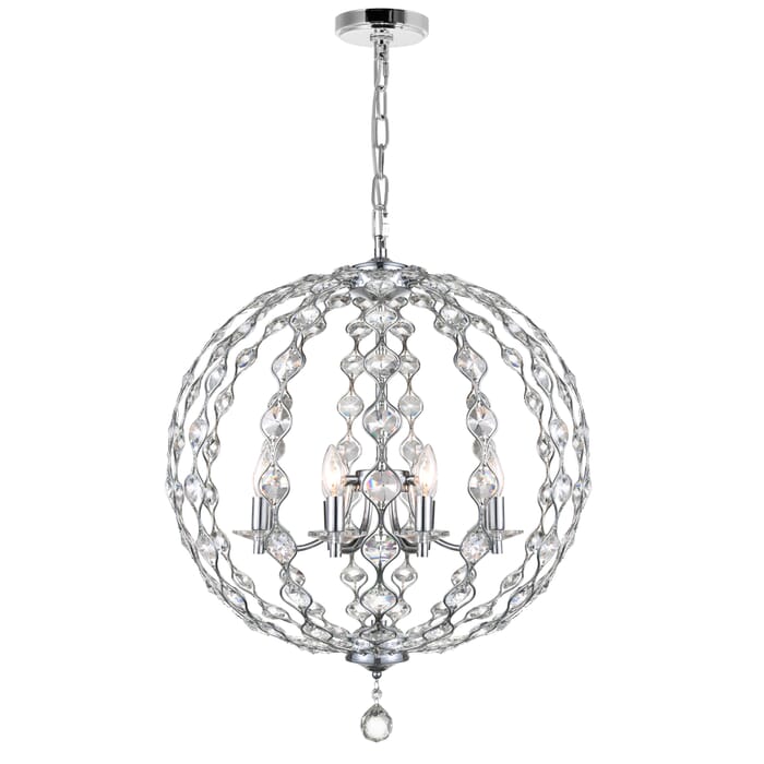 CWI Esia 8 Light Chandelier With Chrome Finish CWI Esia 8 Light Chandelier With Chrome Finish