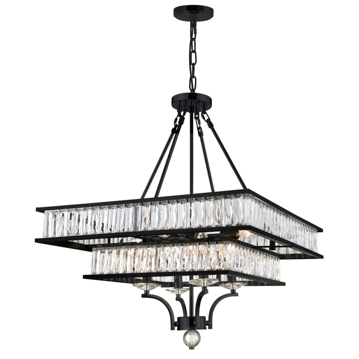 CWI Shalia 8 Light Chandelier With Black Finish CWI Shalia 8 Light Chandelier With Black Finish