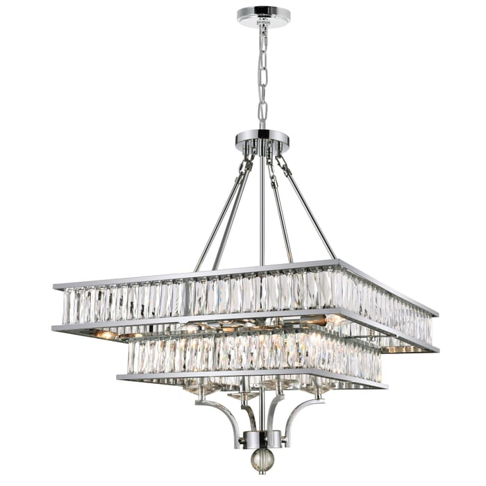 CWI Shalia 8 Light Chandelier With Chrome Finish CWI Shalia 8 Light Chandelier With Chrome Finish