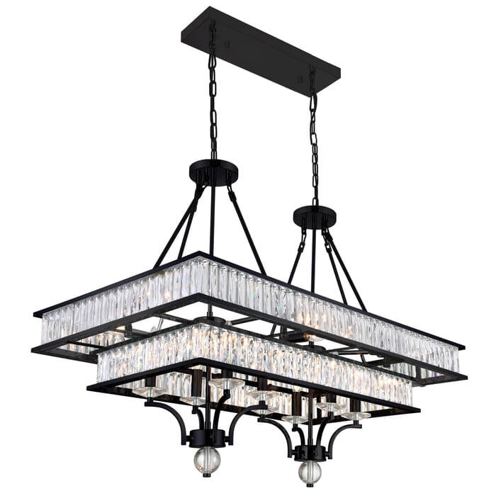 CWI Shalia 16 Light Island Chandelier With Black Finish CWI Shalia 16 Light Island Chandelier With Black Finish