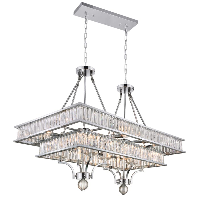 CWI Shalia 16 Light Island Chandelier With Chrome Finish CWI Shalia 16 Light Island Chandelier With Chrome Finish