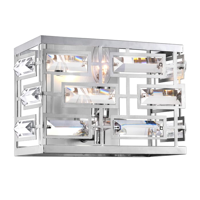 CWI Petia 1 Light Vanity Light With Chrome Finish CWI Petia 1 Light Vanity Light With Chrome Finish