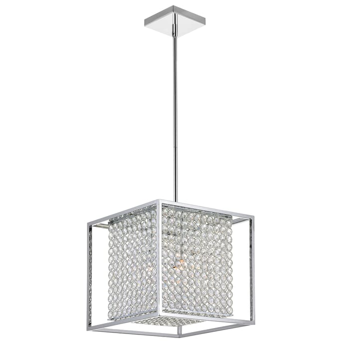 CWI Cube 3 Light Chandelier With Chrome Finish CWI Cube 3 Light Chandelier With Chrome Finish