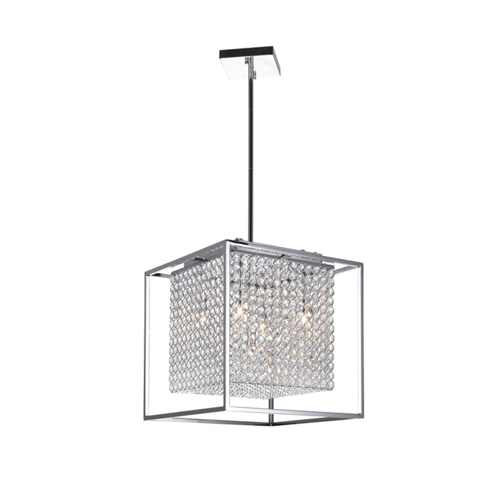 CWI Cube 5 Light Chandelier With Chrome Finish CWI Cube 5 Light Chandelier With Chrome Finish