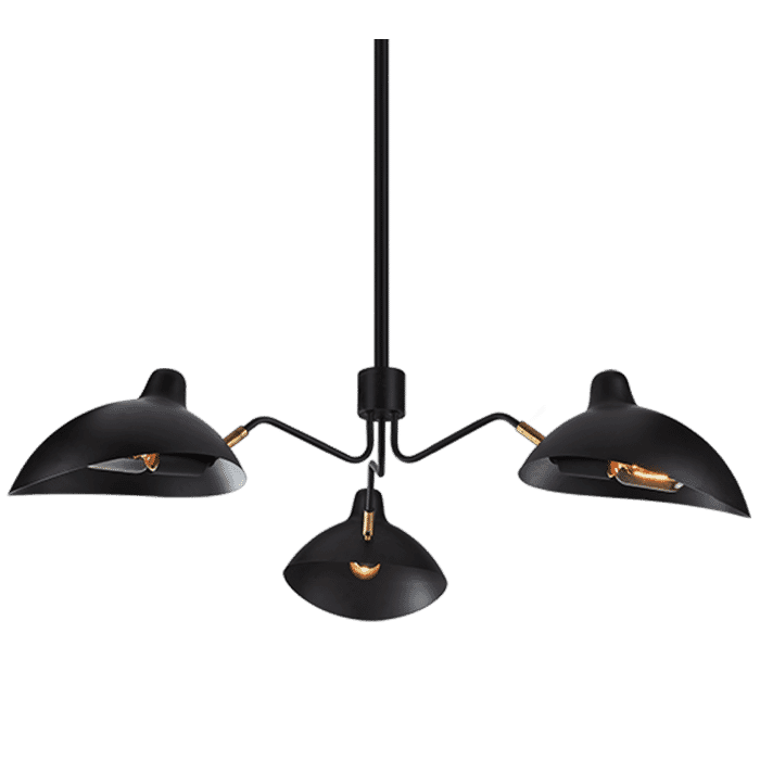 Matteo Droid 3-Light Pendant Light In Bronze & Brushed Gold Matteo Droid 3-Light Pendant Light In Bronze & Brushed Gold