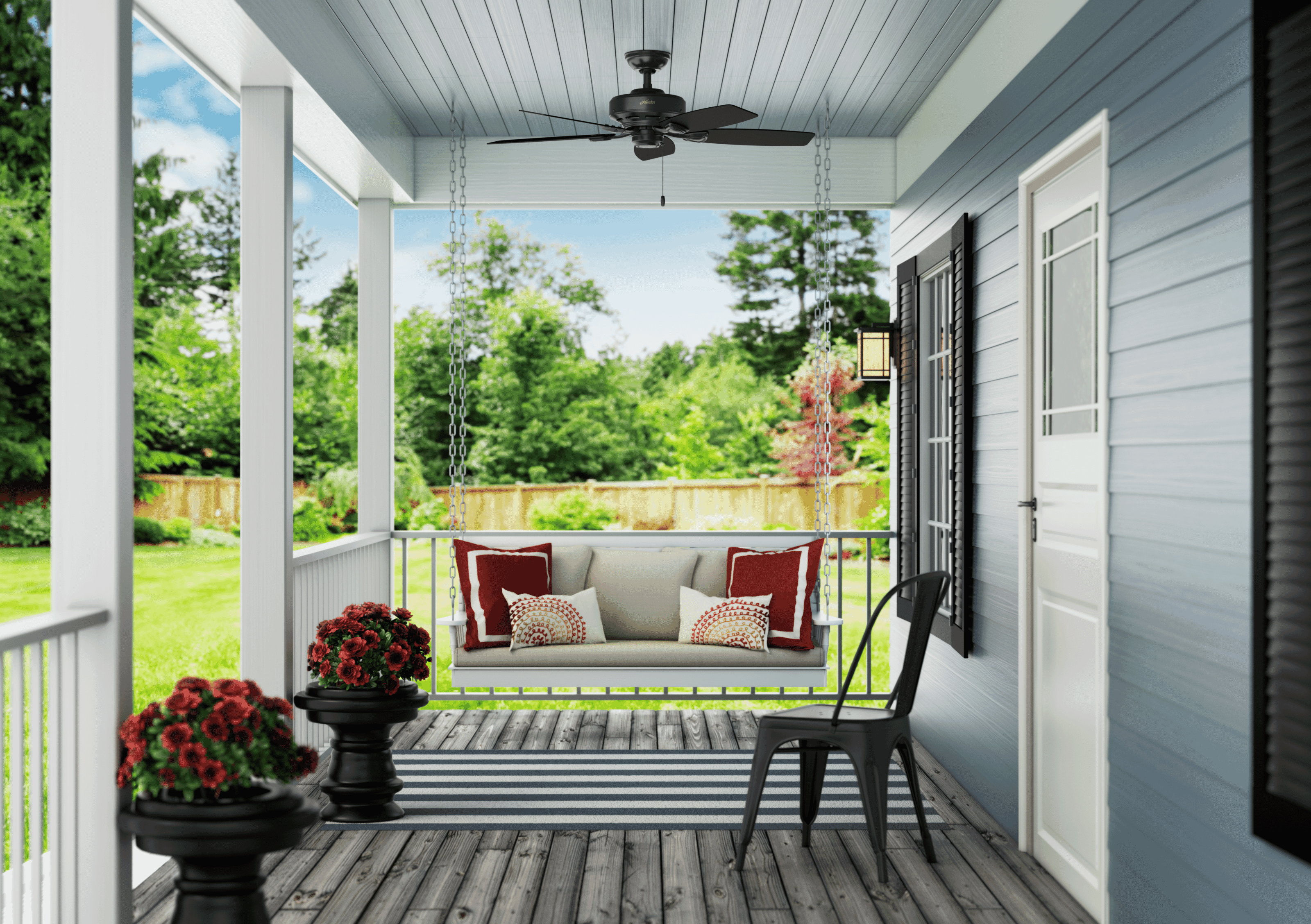 Hunter Sea Wind 48" Indoor/Outdoor Ceiling Fan in Matte Black