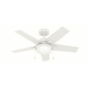 Hunter Bartlett 2-Light 44" Indoor Ceiling Fan in Fresh White