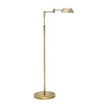 House of Troy Delta 49.5" LED Task Floor Lamp in Antique Brass