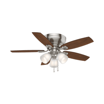 Casablanca Durant 3-Light 44" Indoor Flush Mount Ceiling Fan in Brushed Nickel