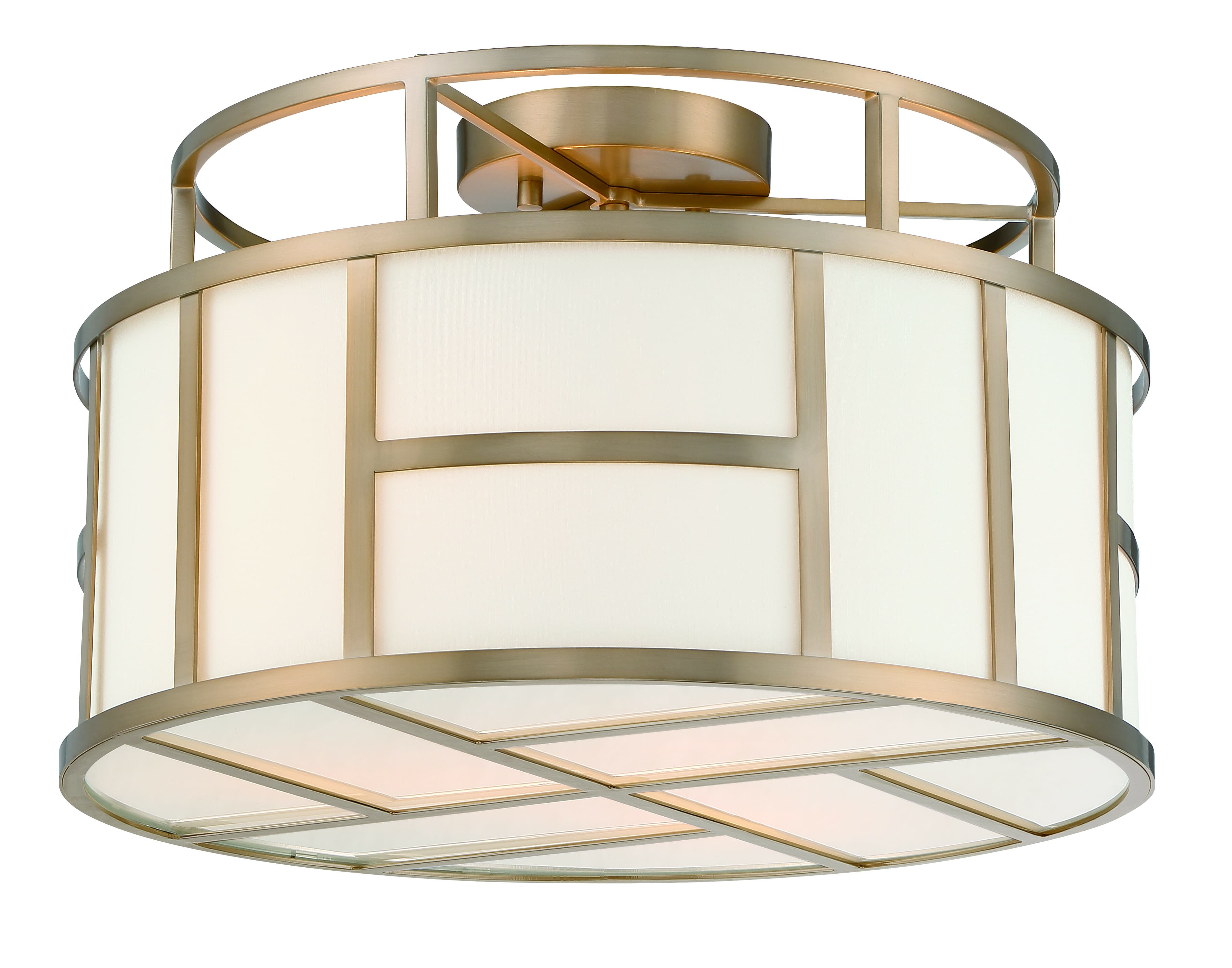 Libby Langdon for Crystorama Danielson 3-Light 17" Ceiling Light in Vibrant Gold