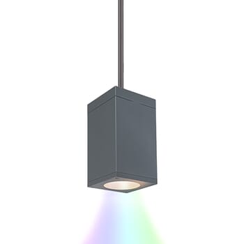 WAC Cube Arch Color Changing Pendant Light in Graphite