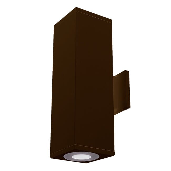 WAC Cube Arch 4000K 2-Light Tall Outdoor Wall Light in Bronze
