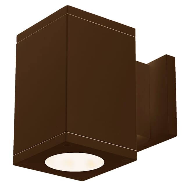 Bronze LED Wall Sconce from the Cube Arch Collection