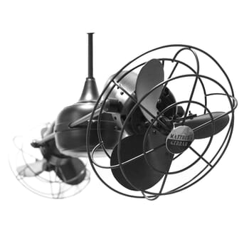 Matthews Duplo-Dinamico 39" Indoor Ceiling Fan in Matte Black