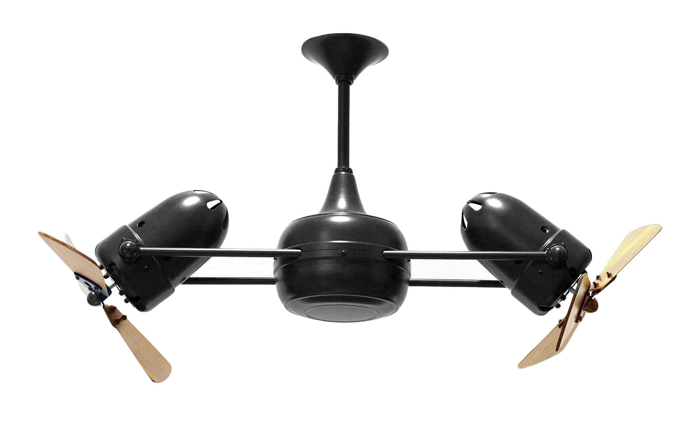 Matthews Duplo-Dinamico 36" Indoor Ceiling Fan in Matte Black