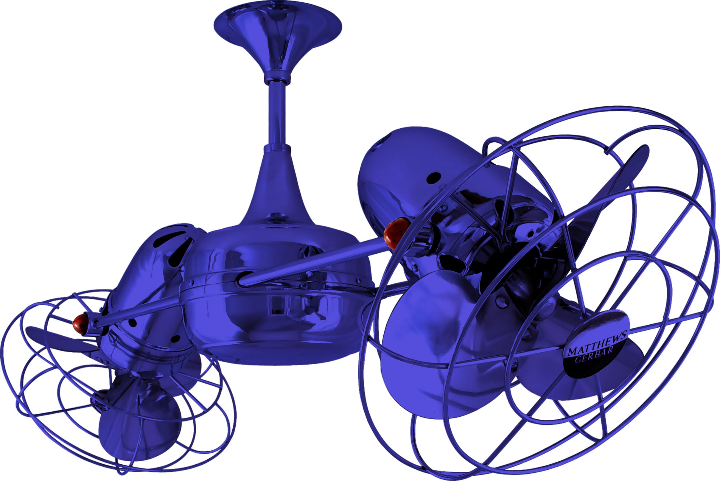 Duplo-Dinamico 3-Speed AC 39" Ceiling Fan in Blue with Safira blades