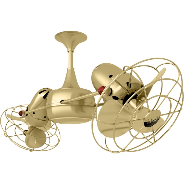 Duplo-Dinamico 3-Speed AC 39" Ceiling Fan in Brushed Brass with Brushed Brass blades Duplo-Dinamico 3-Speed AC 39" Ceiling Fan in Brushed Brass with Brushed Brass blades