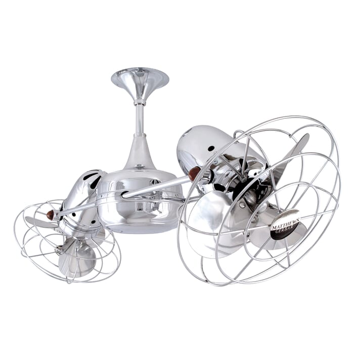 Duplo-Dinamico 3-Speed AC 39" Ceiling Fan in Polished Chrome with Polished Chrome blades Duplo-Dinamico 3-Speed AC 39" Ceiling Fan in Polished Chrome with Polished Chrome blades