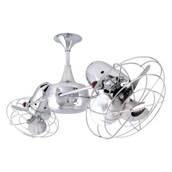 Matthews Duplo-Dinamico 39" Indoor Ceiling Fan in Polished Chrome