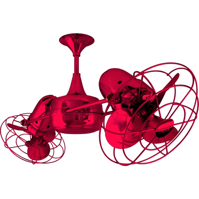 Duplo-Dinamico 3-Speed AC 39" Ceiling Fan in Red with Rubi blades Duplo-Dinamico 3-Speed AC 39" Ceiling Fan in Red with Rubi blades
