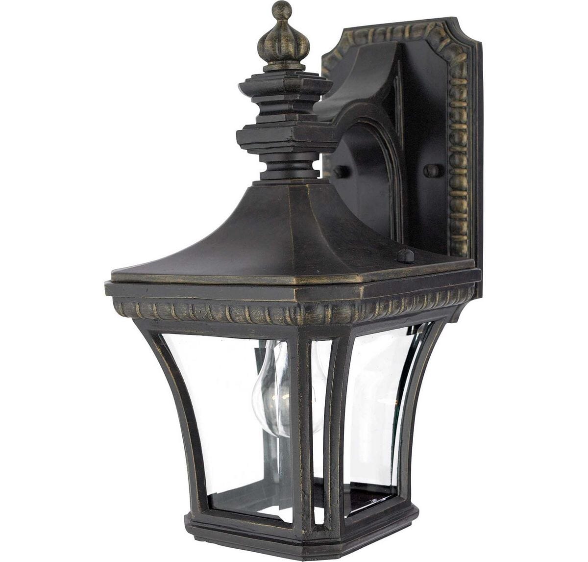 Devon 1-Light Outdoor Wall Lantern in Imperial Bronze