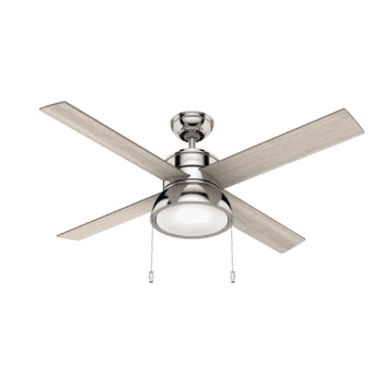 Hunter LOKI 2-Light 52" Indoor Ceiling Fan in Polished Nickel