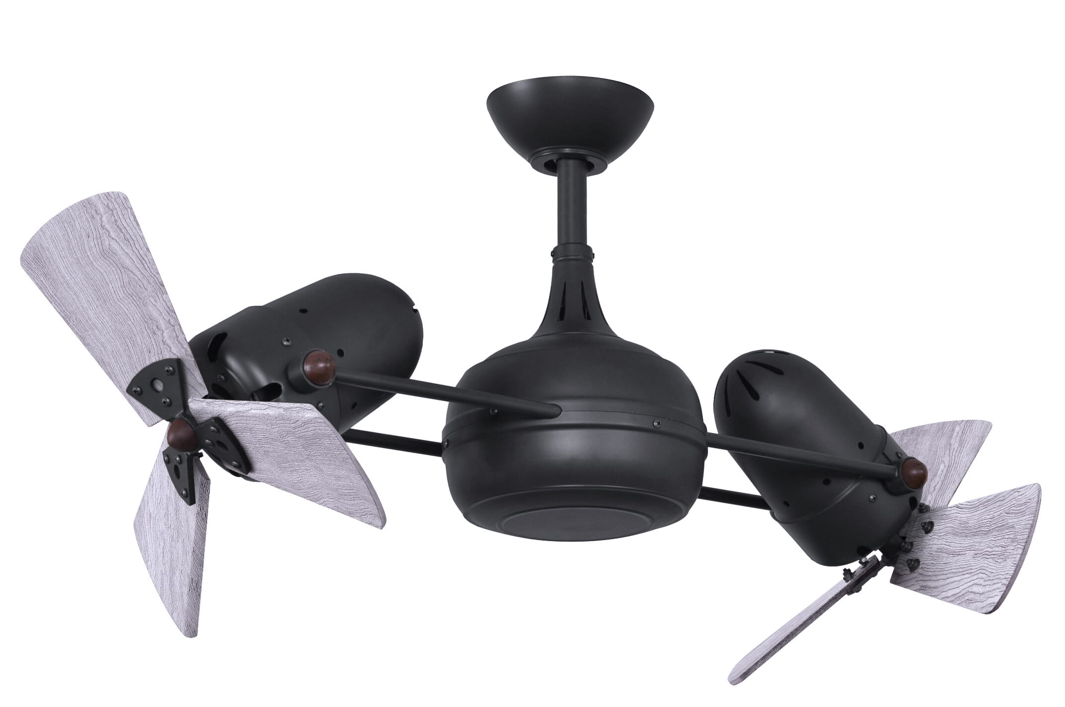 Dagny 3-Speed AC 38" Ceiling Fan in Matte Black with Barnwood Tone blades