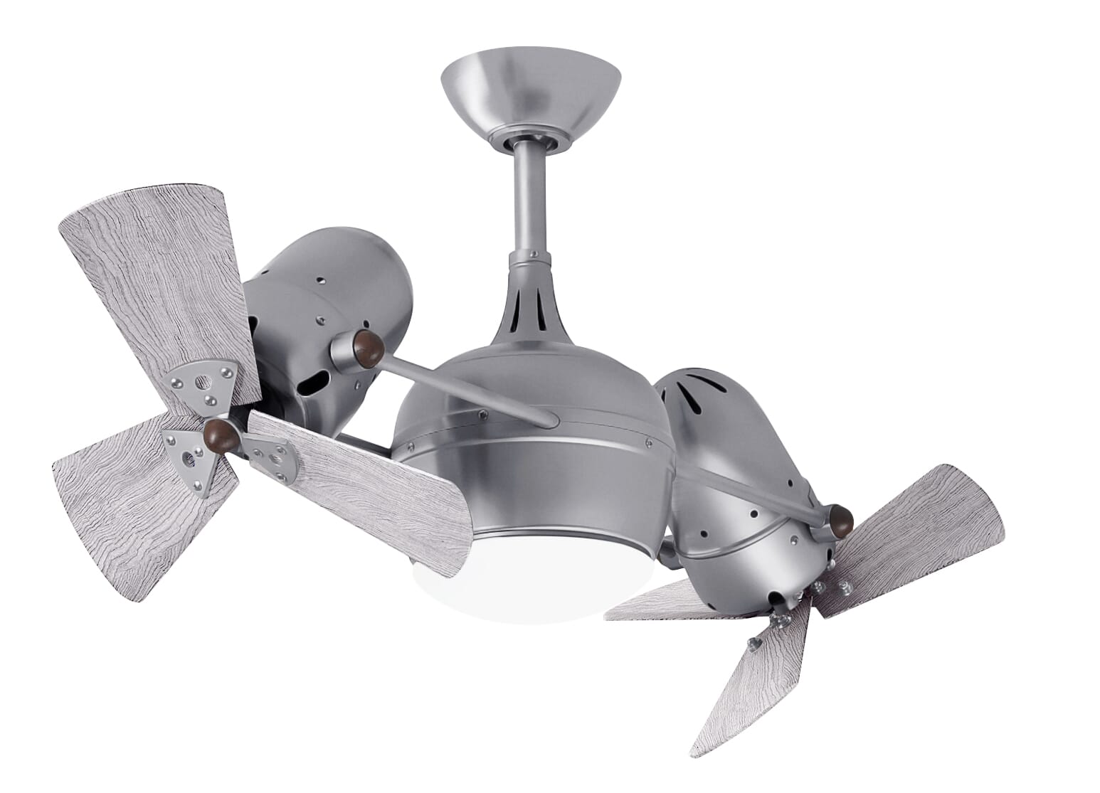 Dagny 3-Speed AC 38" Ceiling Fan w/ Integrated Light Kit in Brushed Nickel with Barnwood Tone blades