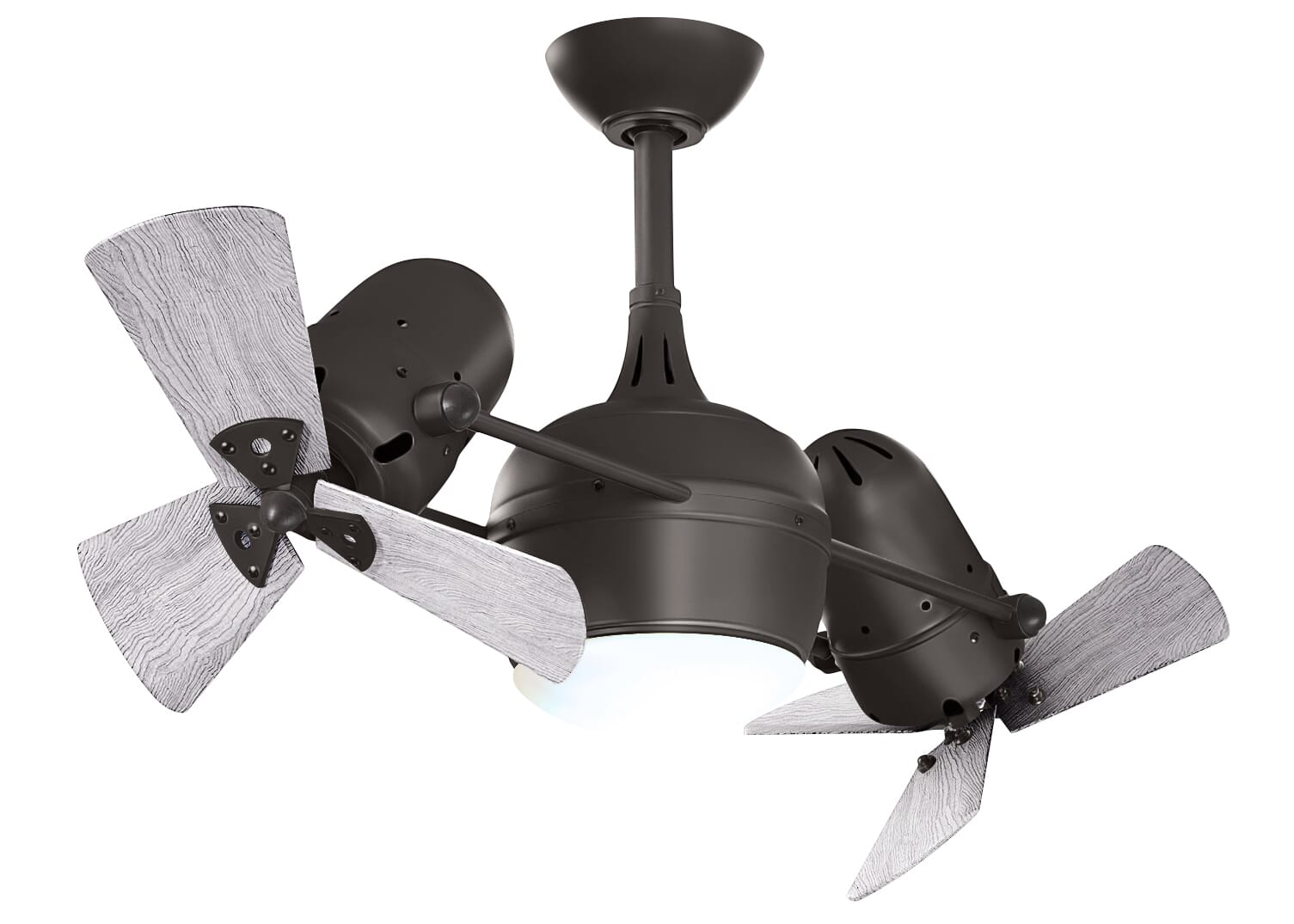 Dagny 3-Speed AC 38" Ceiling Fan w/ Integrated Light Kit in Textured Bronze with Barnwood tone  blades