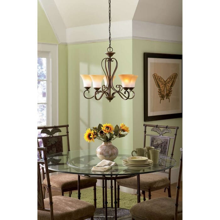 Quoizel Duchess 5-Light 22" Traditional Chandelier in Palladian Bronze Quoizel Duchess 5-Light 22" Traditional Chandelier in Palladian Bronze